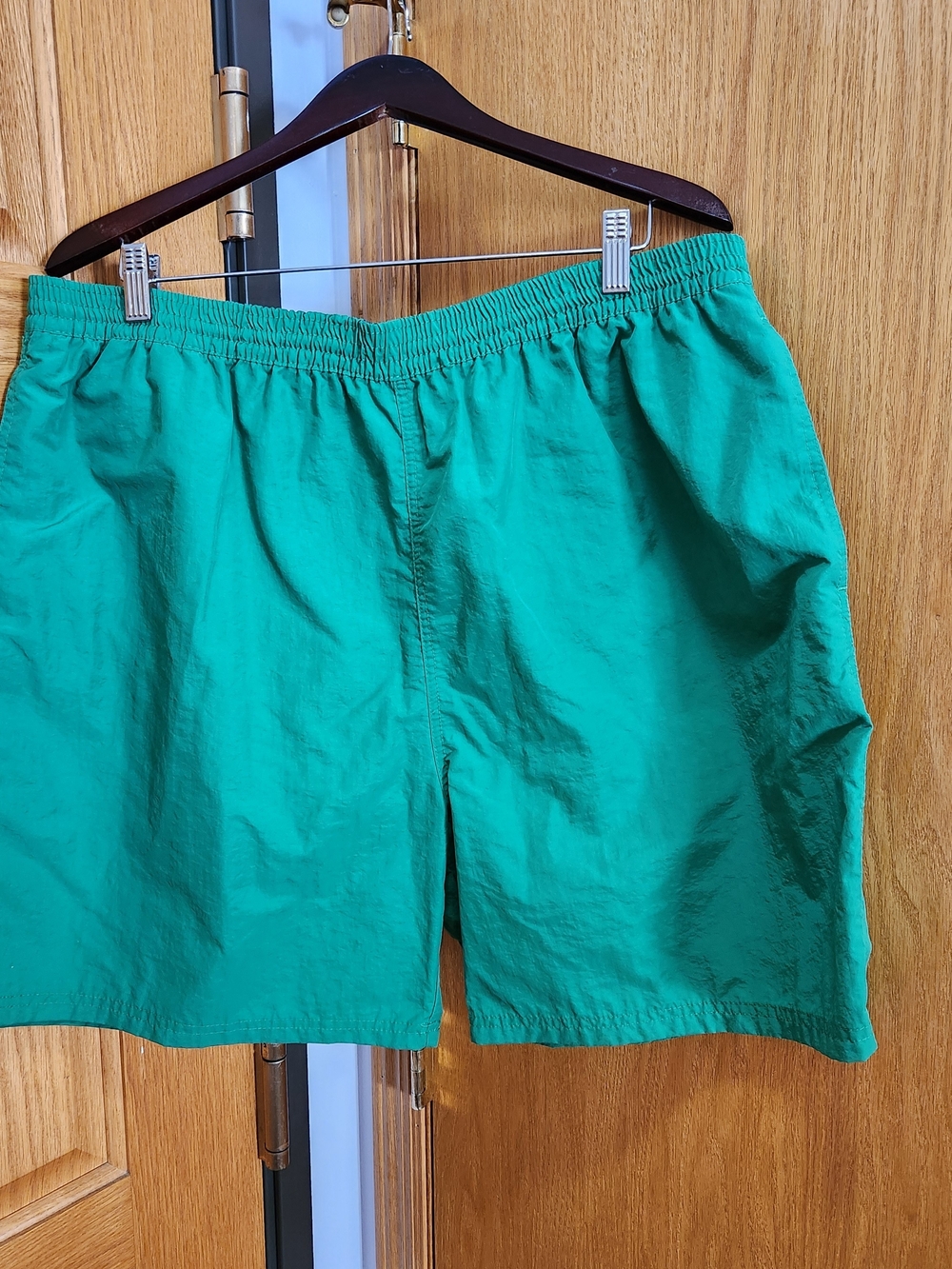 Bright Teal Casual Elastic Waist Swiming Shorts